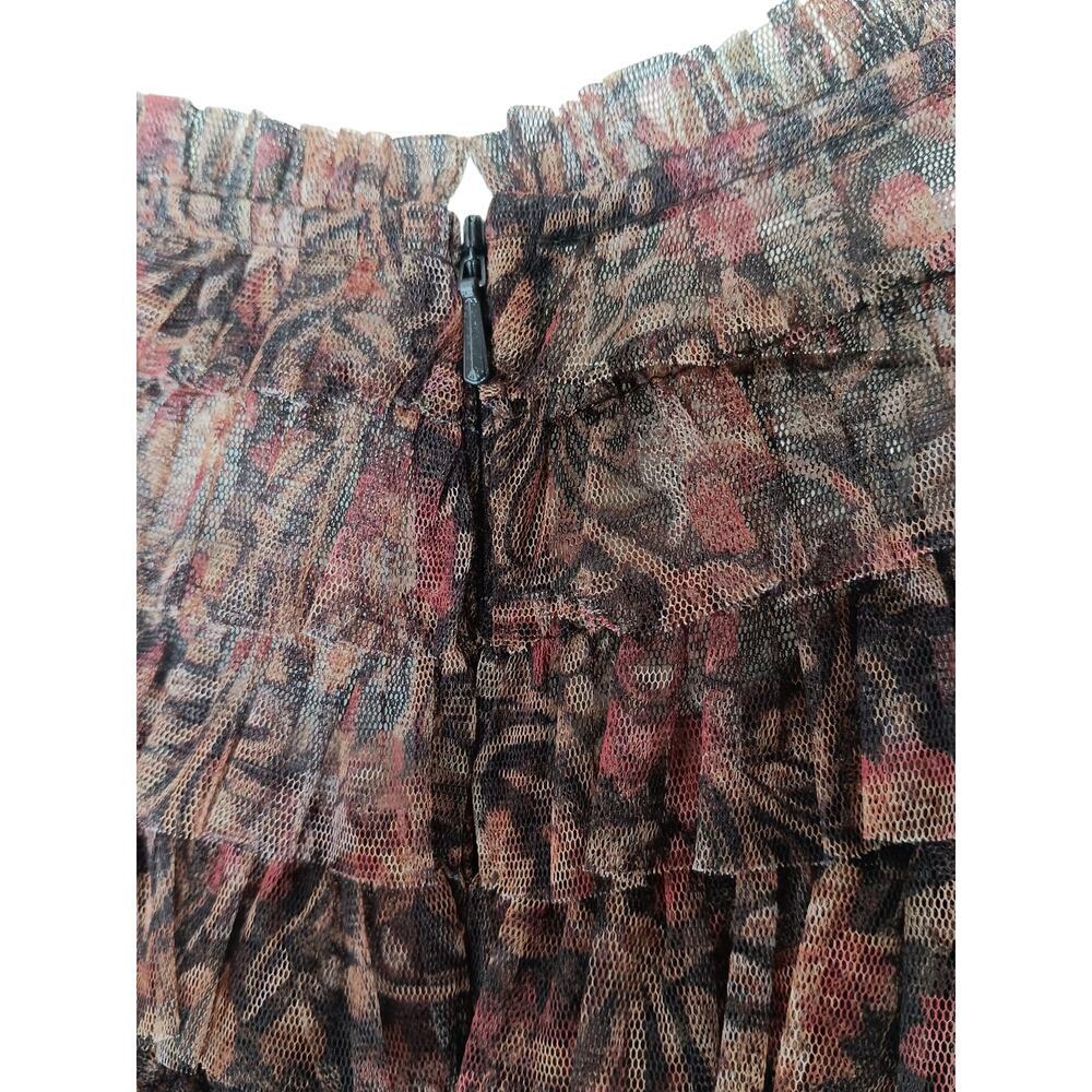 New with Tags Mac Duggal 8042 Brown Multi Tiered Ruffle Chiffon Gown Dress Sz 20 - Picture 14 of 16